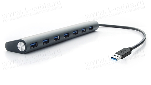 HIT-USB3.0-147AA, Разветвитель /хаб сигналов USB3.0 на 7 портов | дополнительное питание